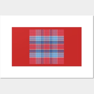 pattern Scottish tartan blue and red Posters and Art